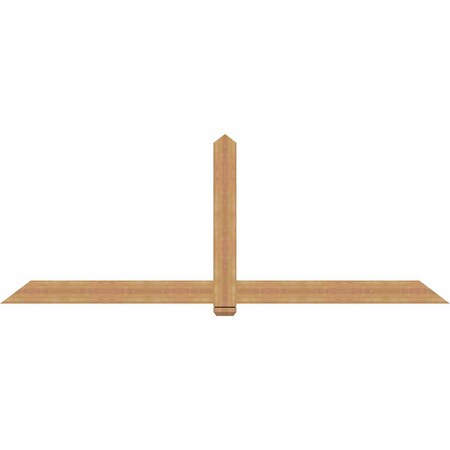 Ekena Millwork Eugene Smooth Timber Gable Bracket, Western Red Cedar, 108"W x 40"H x 1 1/2"D x 5 1/2"F, 9/12 Pitch GBW108X40X0206EUG00SWR